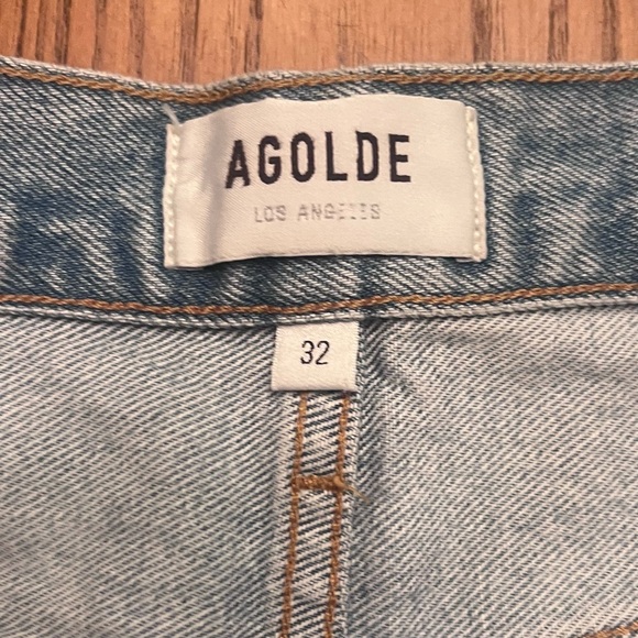 AGOLDE Parker Loose Fit‎ High Rise Vintage Long Denim Shorts in Twister Size 32 - Picture 14 of 16